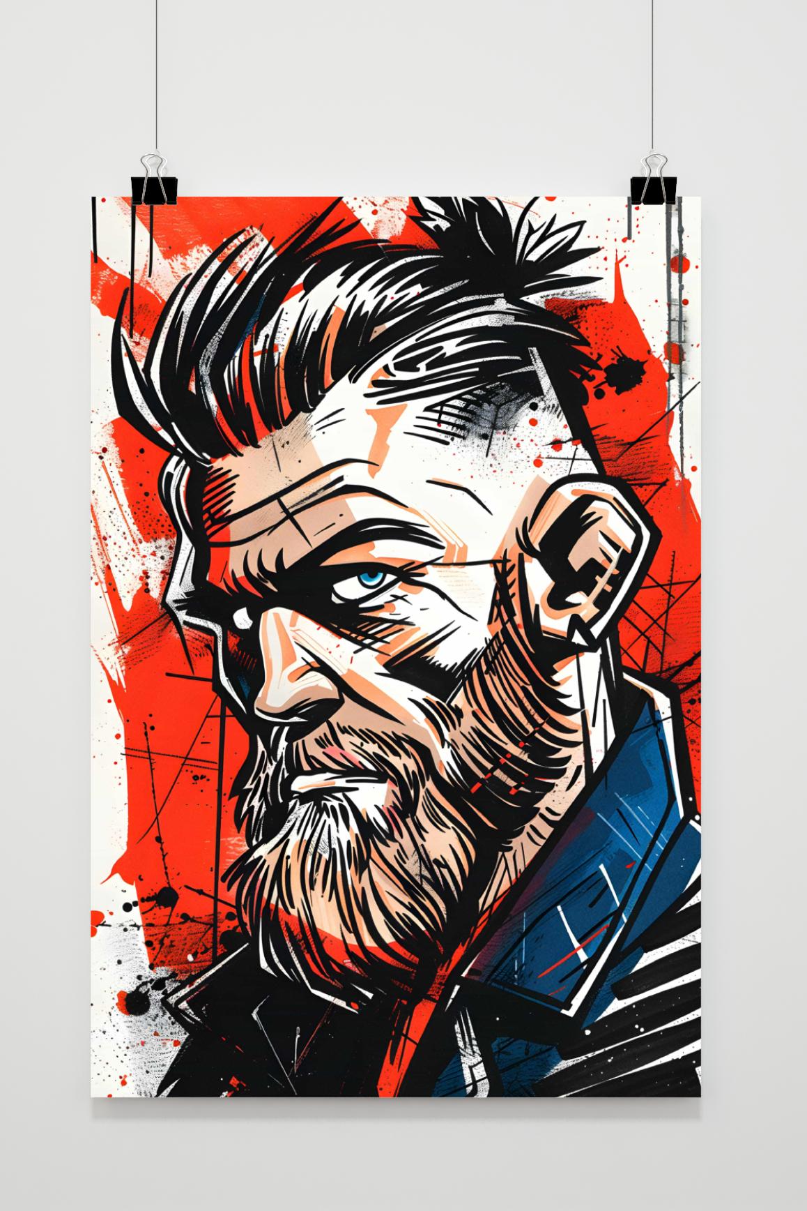 Affiche Conor McGregor Cartoon de 25 Artstreet