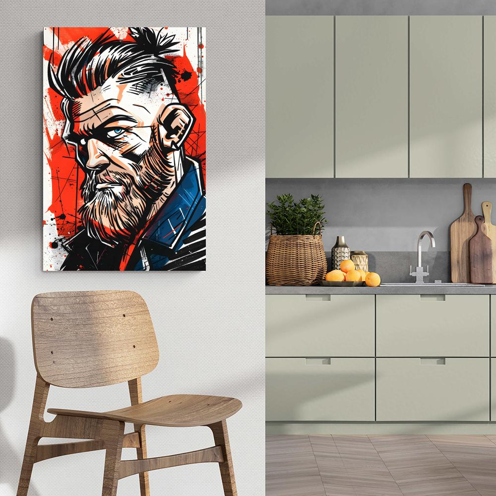 Conor McGregor Cartoon dans un intérieur