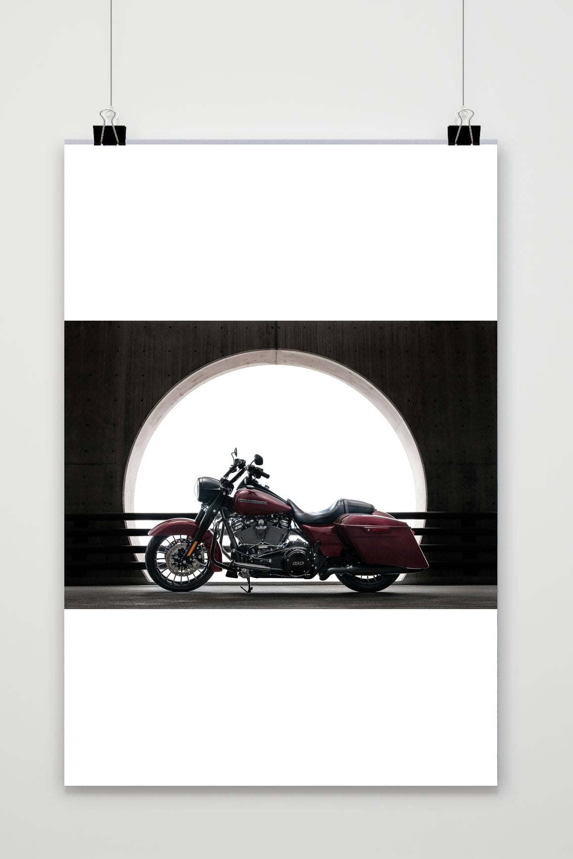 Affiche Harley Davidson Rouge de 25 Artstreet