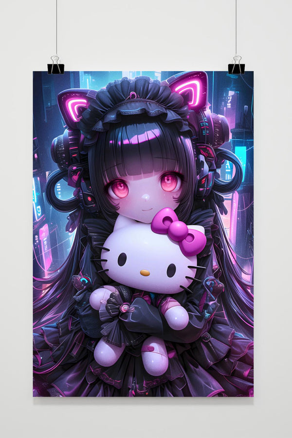 Hello Kitty Meisje Anime poster