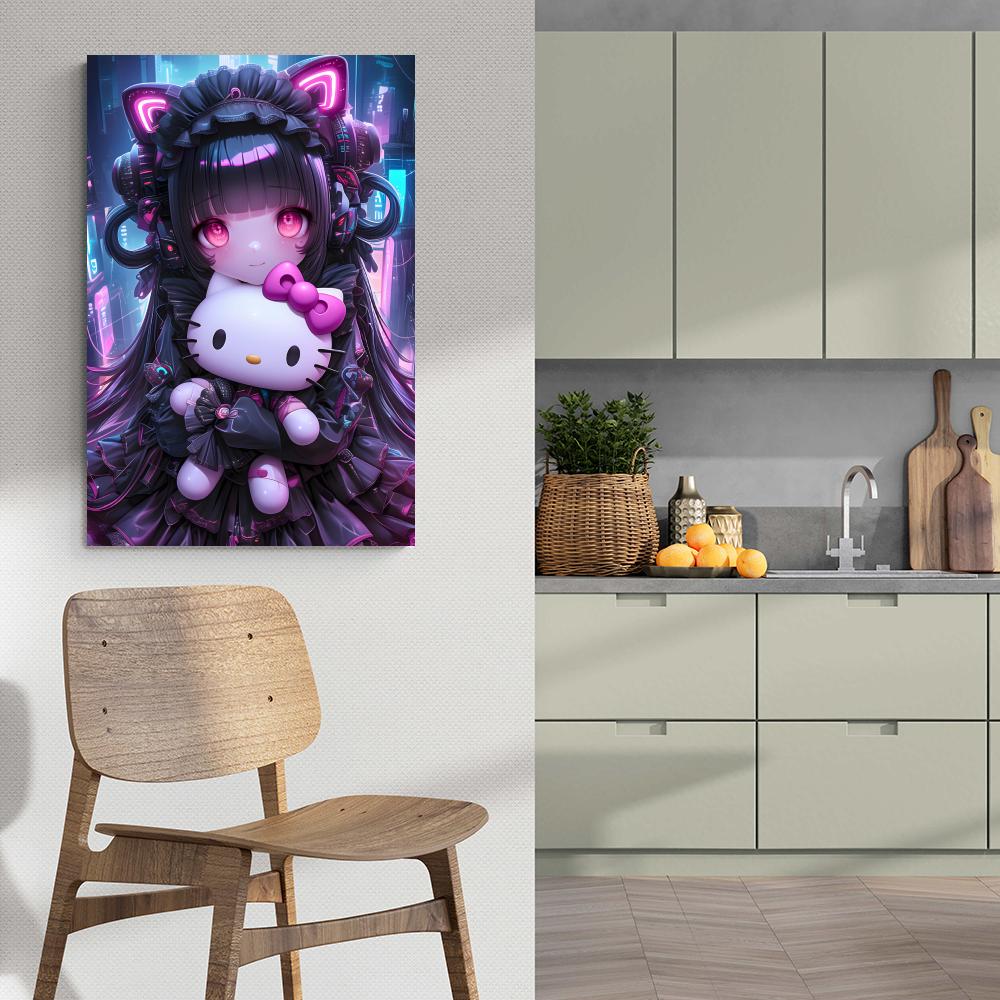 Hello Kitty Fille Anime dans un intérieur