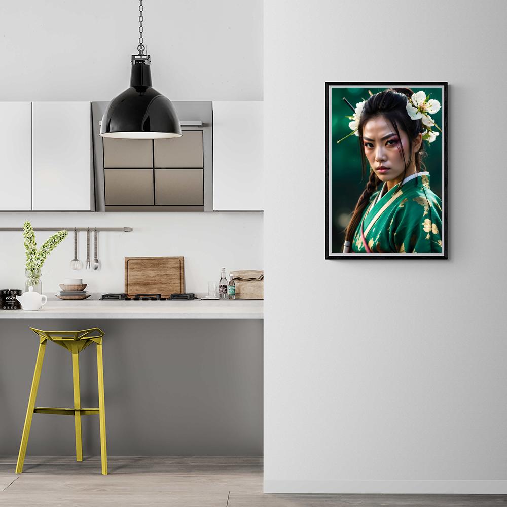Aziatisch Meisje Kimono dans un intérieur