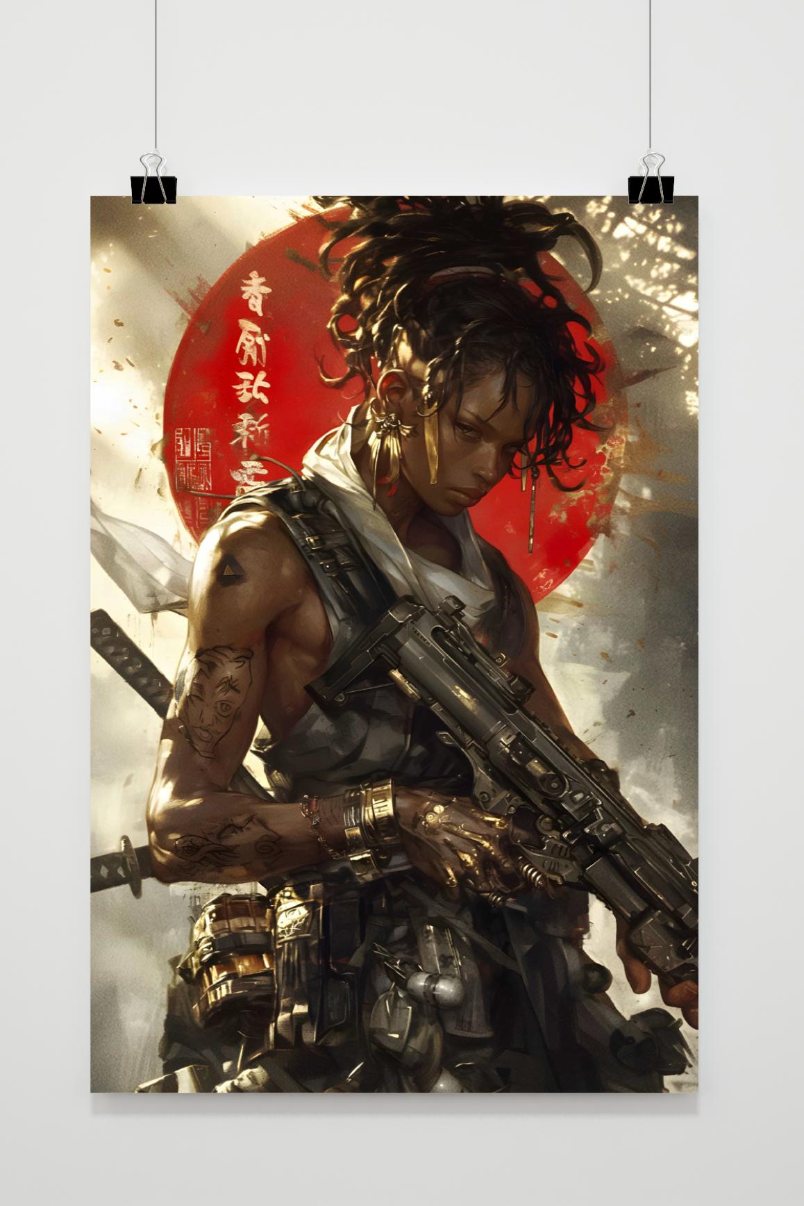 Affiche Femme Soldat de 25 Artstreet
