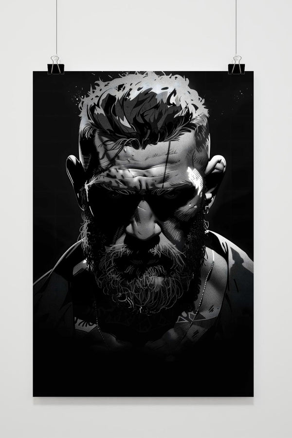 Conor McGregor Zwart Wit poster