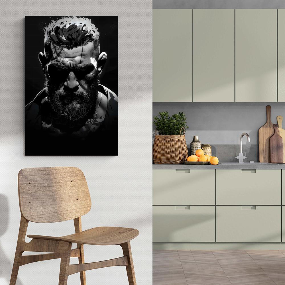 Conor McGregor Noir et Blanc dans un intérieur