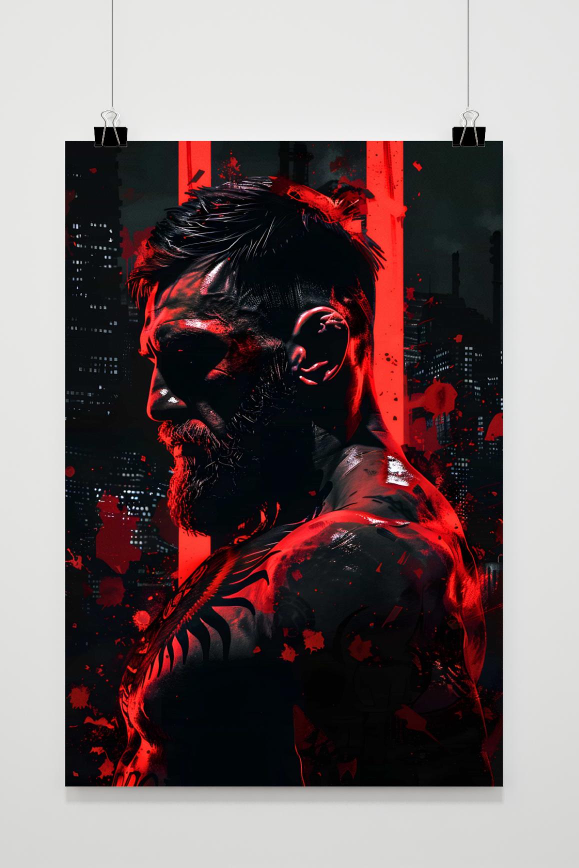 Affiche Conor McGregor Rouge de 25 Artstreet
