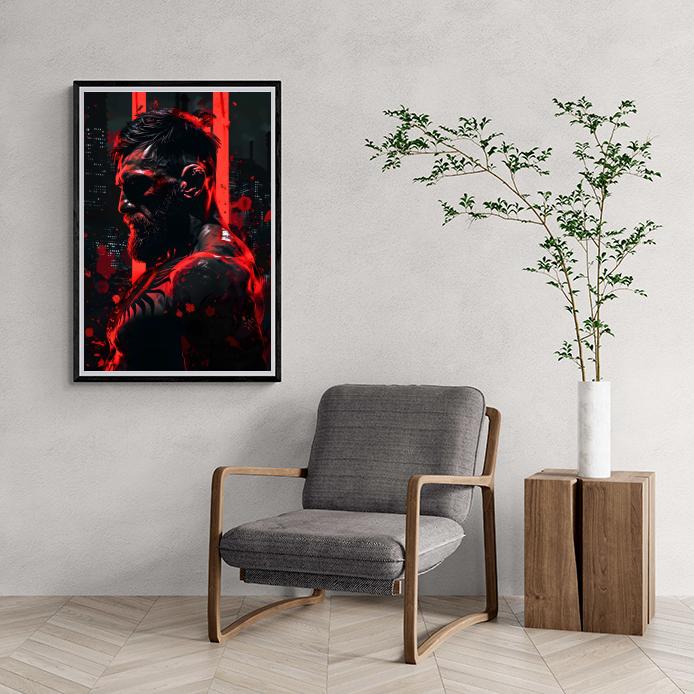 Conor McGregor Rouge dans un intérieur