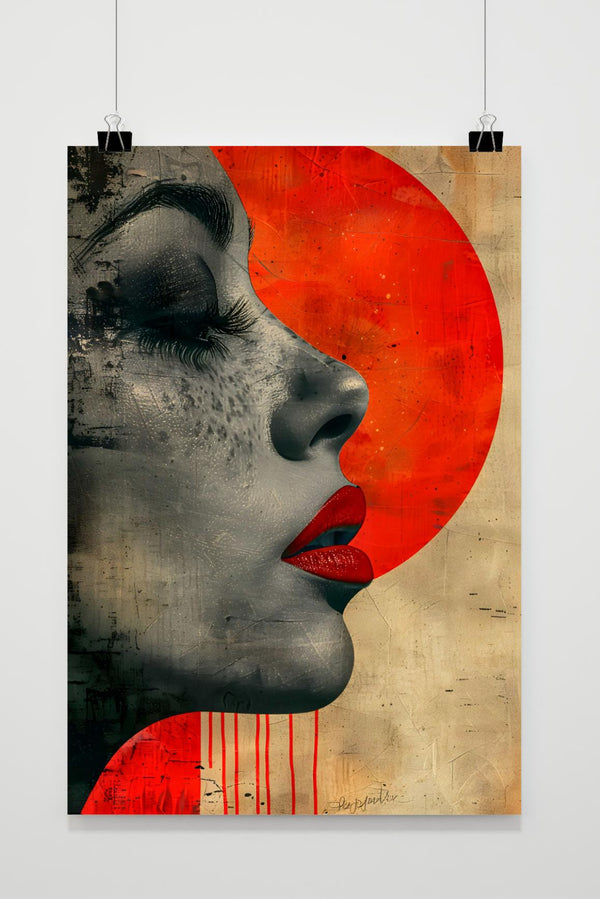 Woman Side Portrait poster