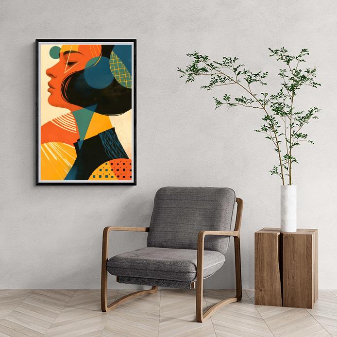 Portrait de Femme aux Formes dans un intérieur