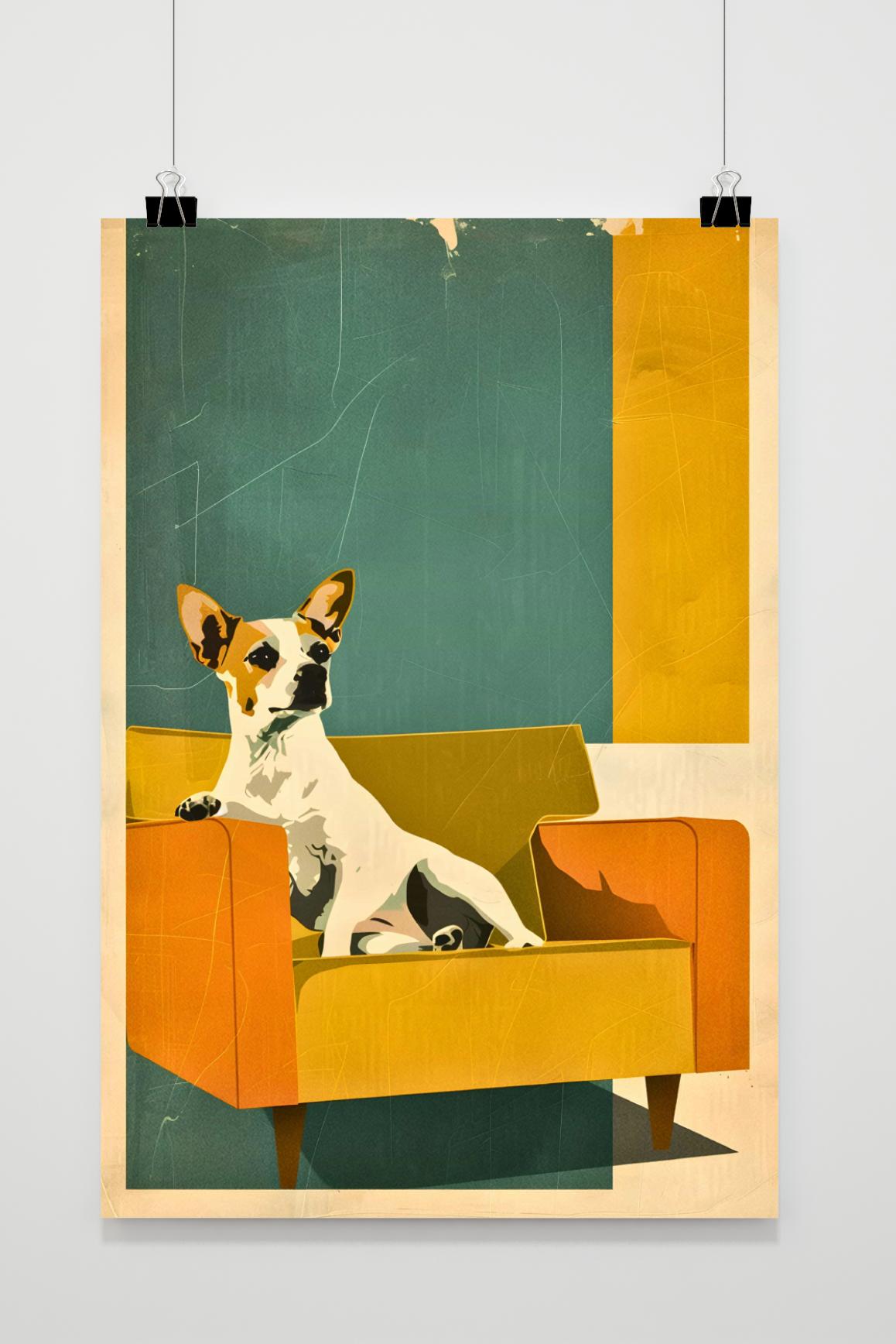 Affiche Chien Rétro de 25 Artstreet