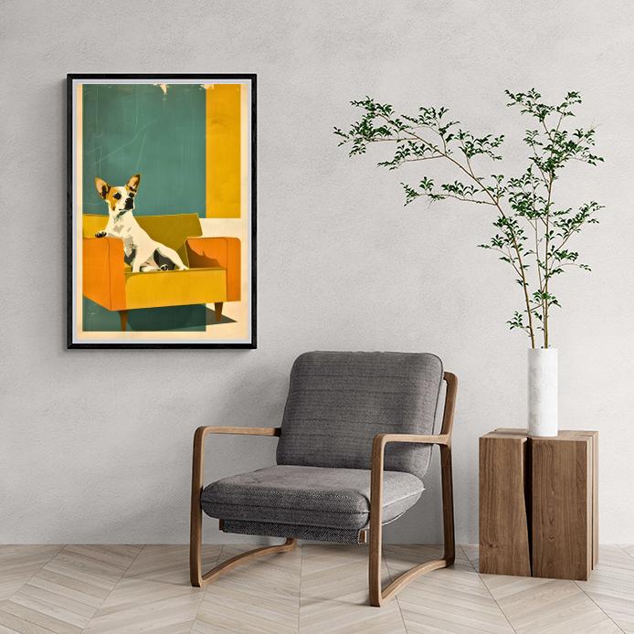 Hond Retro Kunst