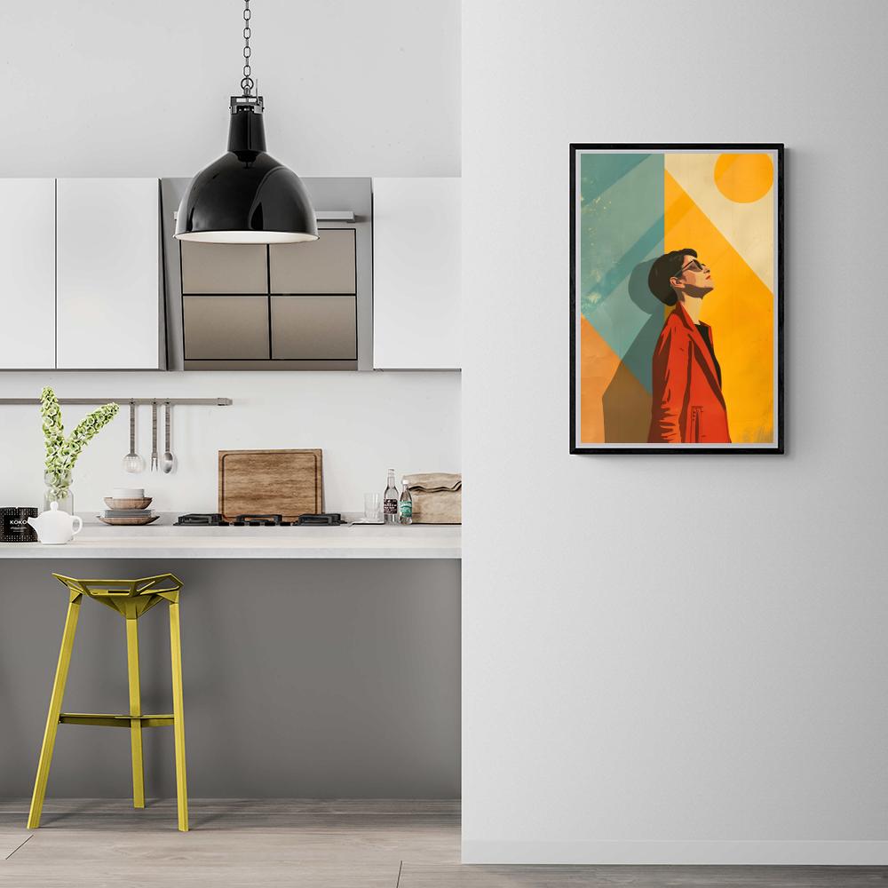Femme Pop Art dans un intérieur