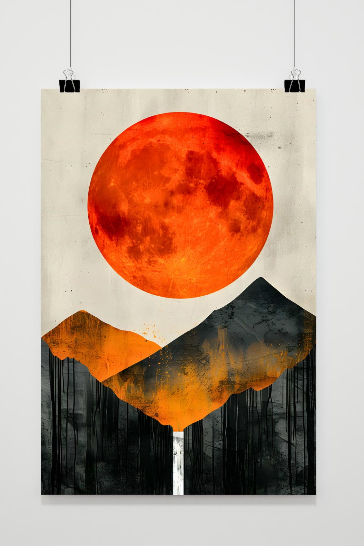Affiche Rode Maan de 25 Artstreet