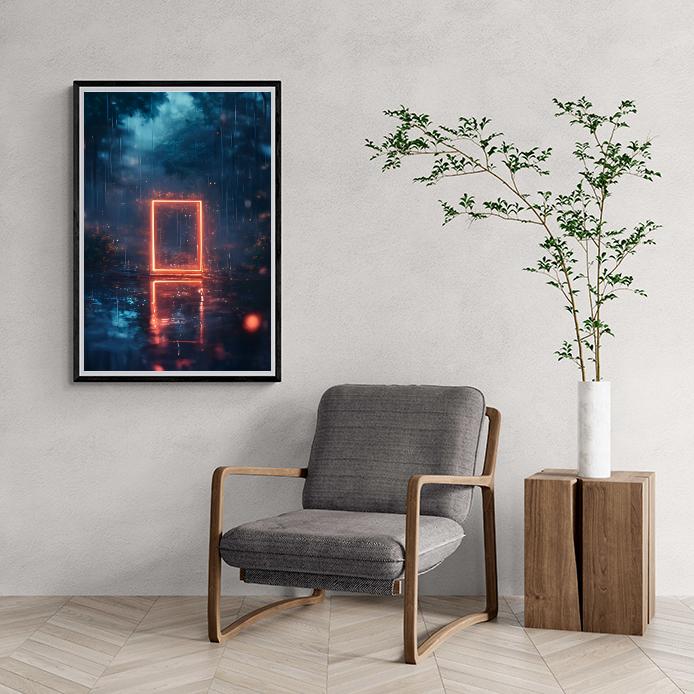 Neon Bos dans un intérieur