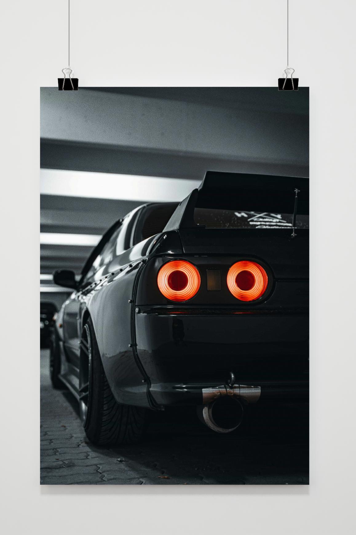 Affiche Nissan Zwart de 25 Artstreet