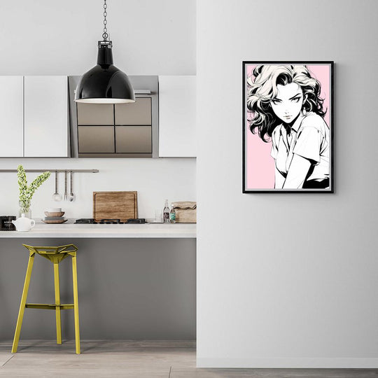 Vrouw Pop Art Roze