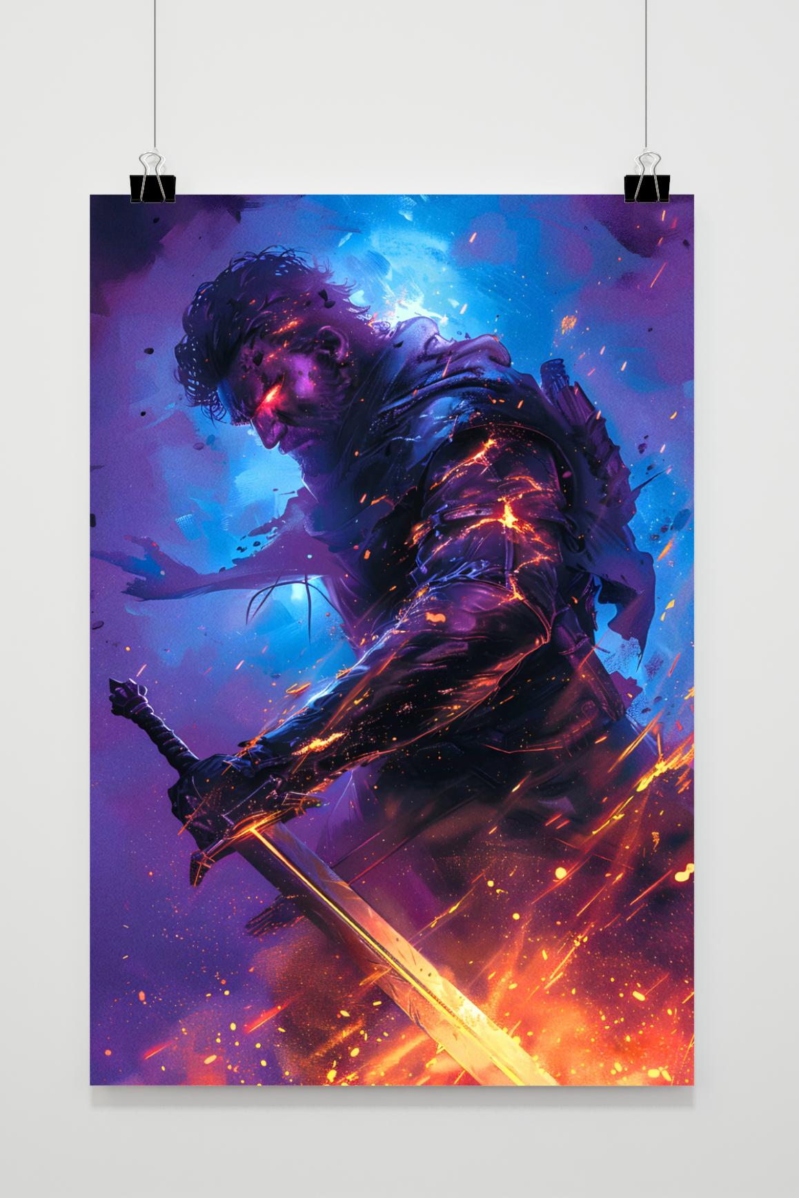 Affiche Fantaisie Épéiste de 25 Artstreet