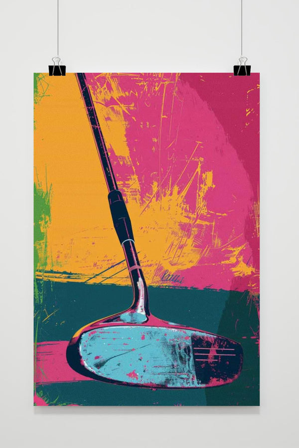 Affiche Club de Golf Coloré