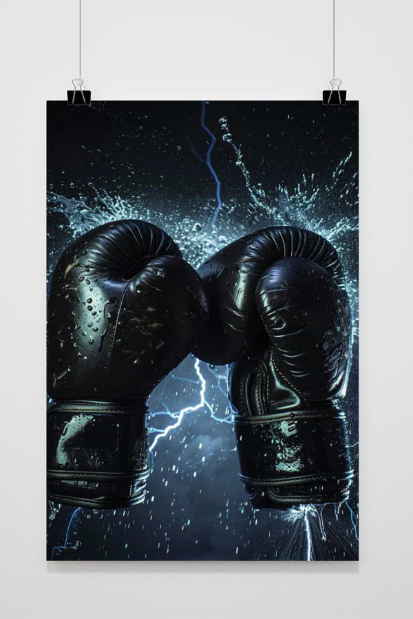 Boxhandschuh Schwarz Poster