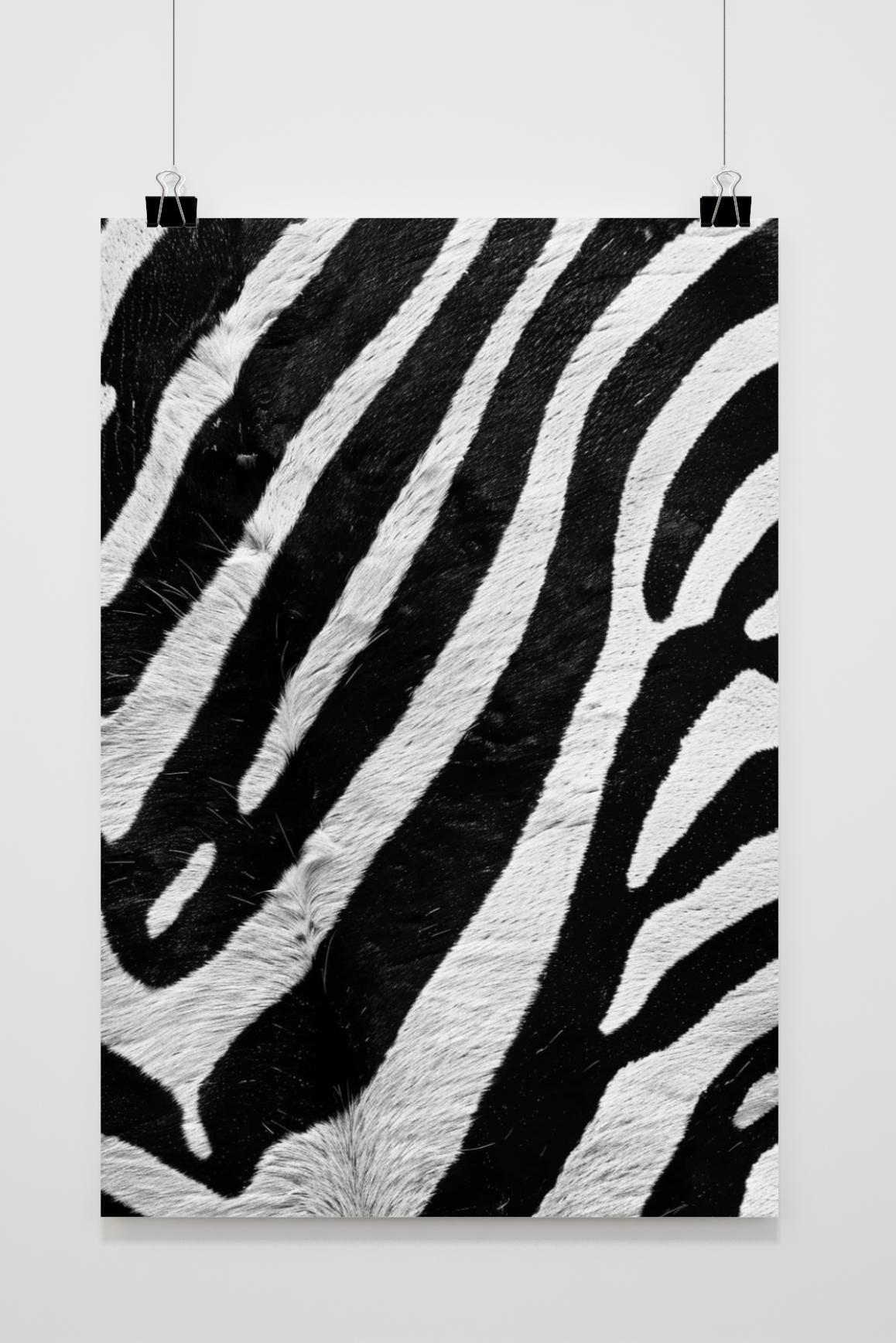 Affiche Rayures Noir et Blanc de 25 Artstreet