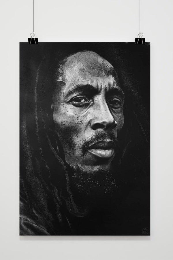 Bob Marley Zwart Wit poster