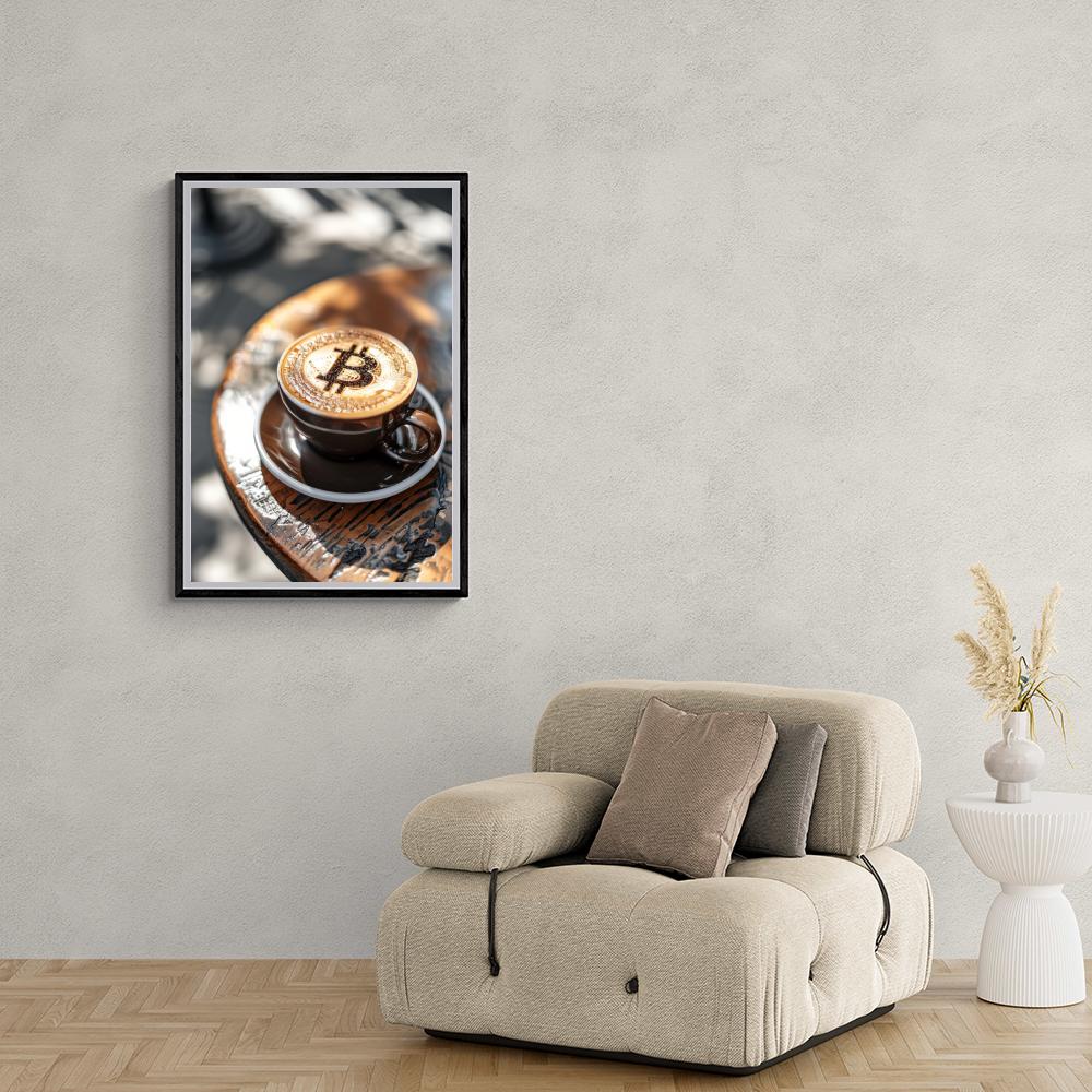 Bitcoin Café dans un intérieur