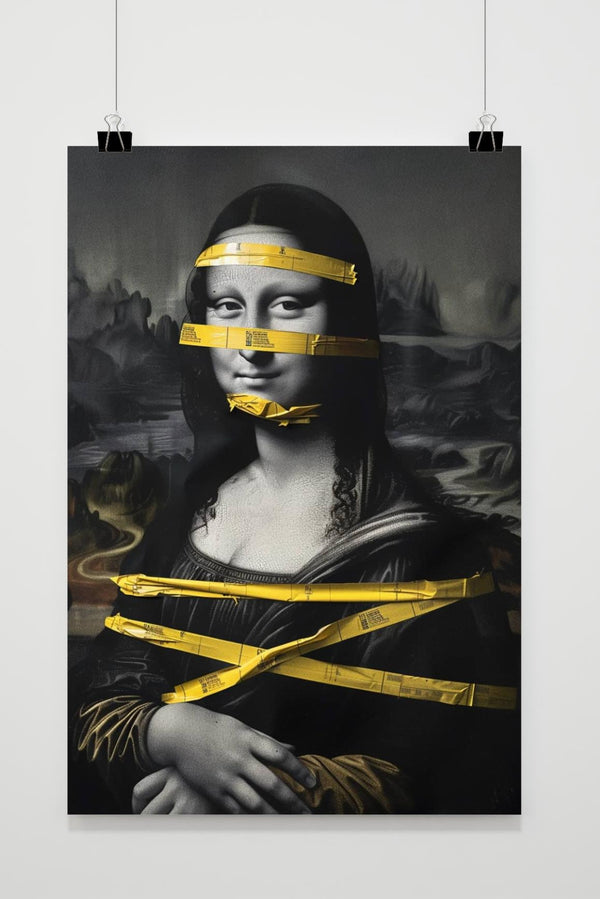 Mona Lisa Gelbes Klebeband Poster