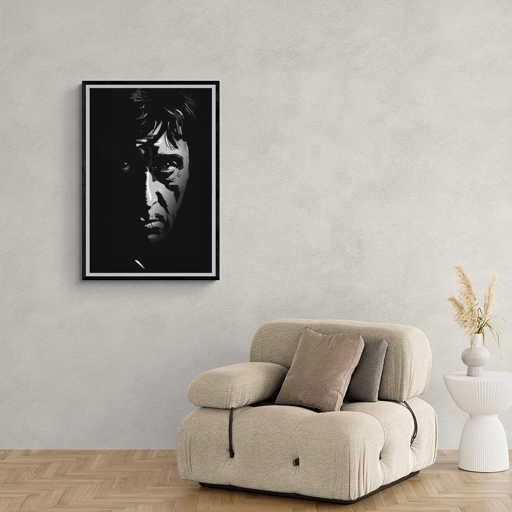 Al Pacino Noir et Blanc dans un intérieur