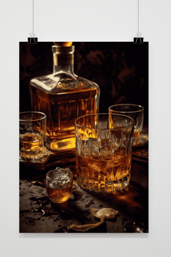 Whiskey decanter poster