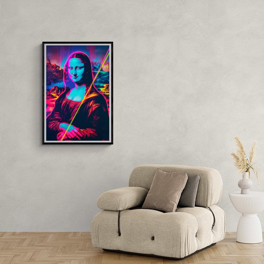 Mona Lisa Néon dans un intérieur