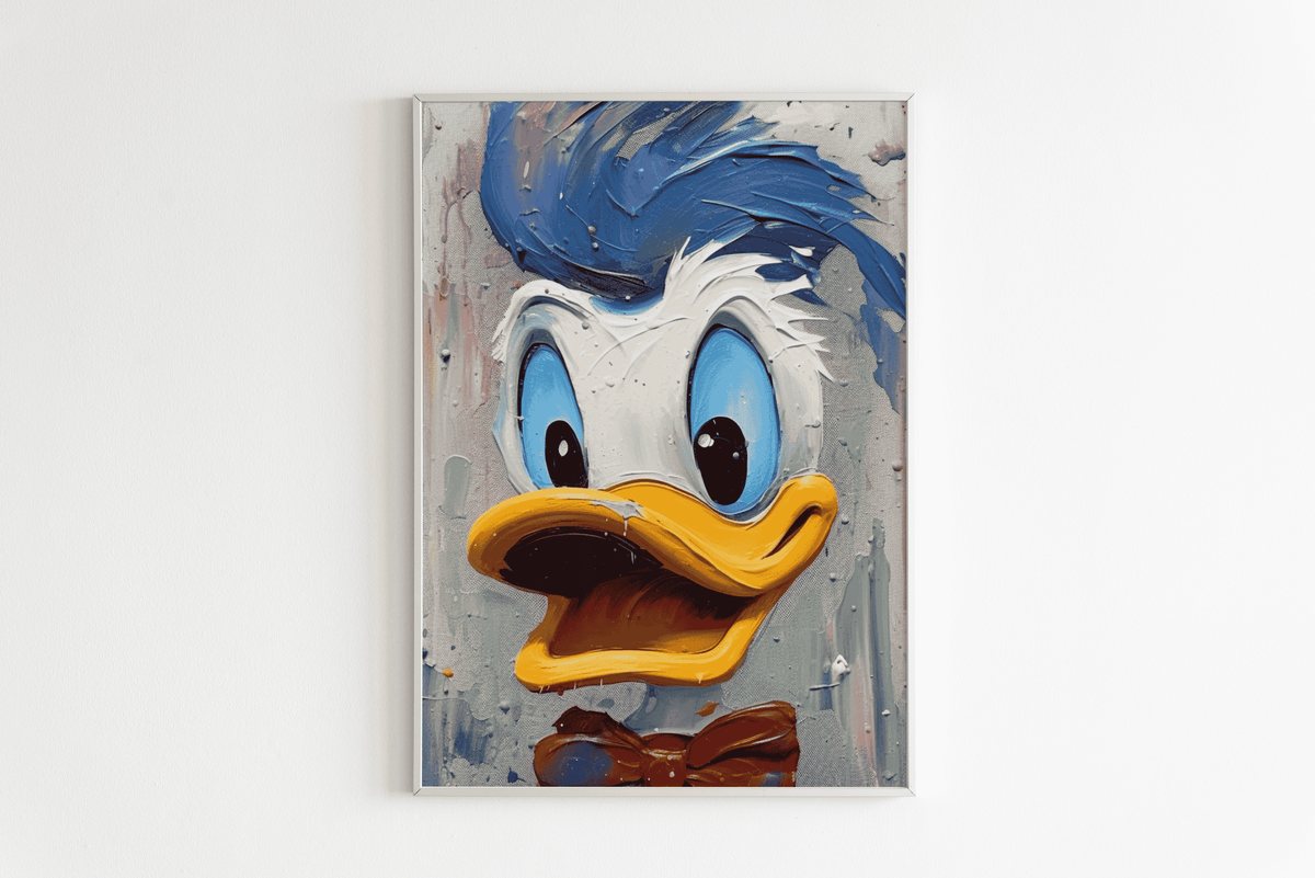 Donald Duck Abstracto en un interior