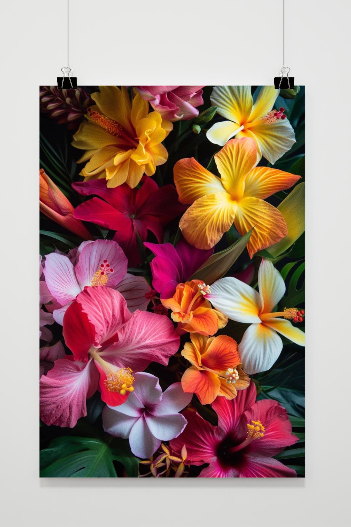 Affiche Fleurs Colorées de 25 Artstreet