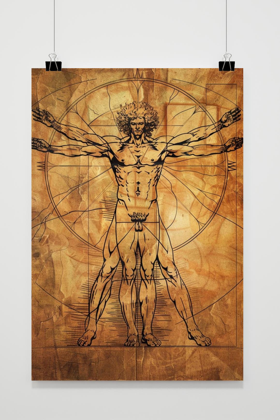 Affiche Homme de Vitruve de 25 Artstreet