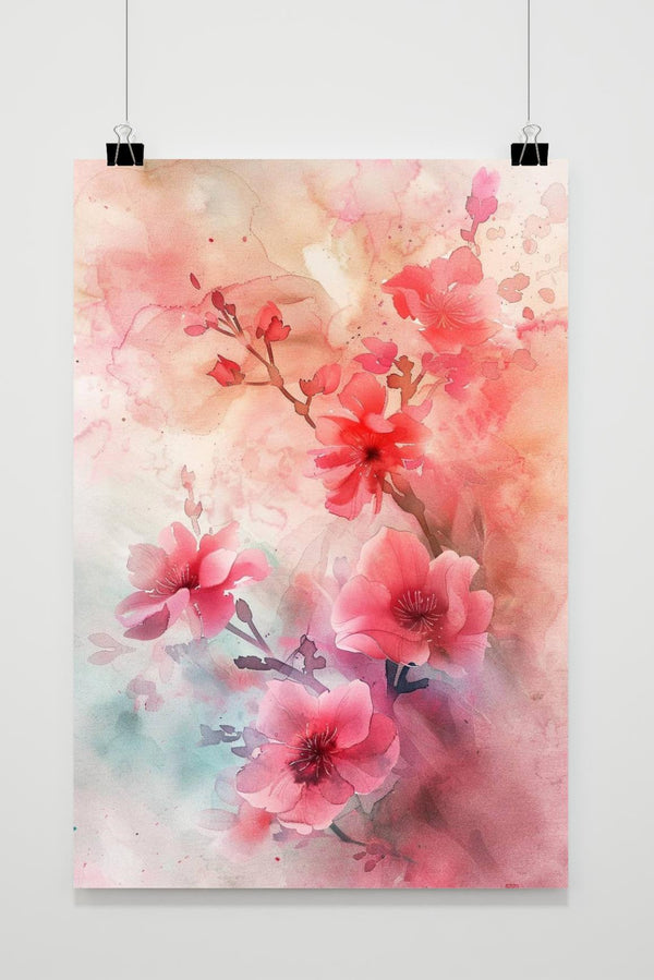Blumen Aquarell Poster