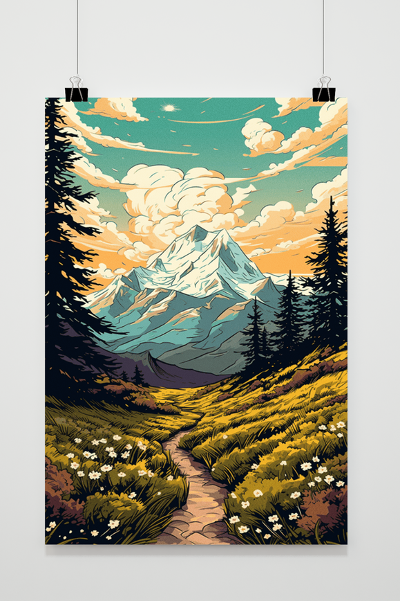 Affiche Bergen Natuur