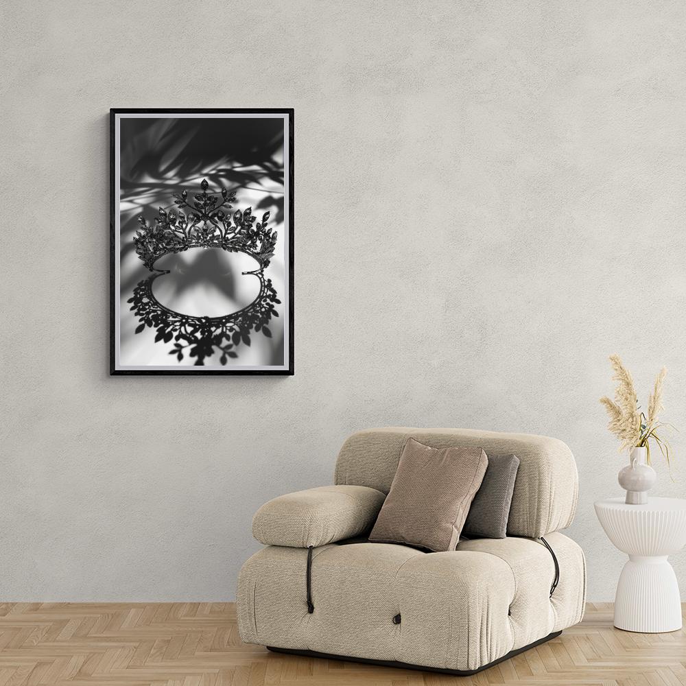 Couronne Noir et Blanc dans un intérieur