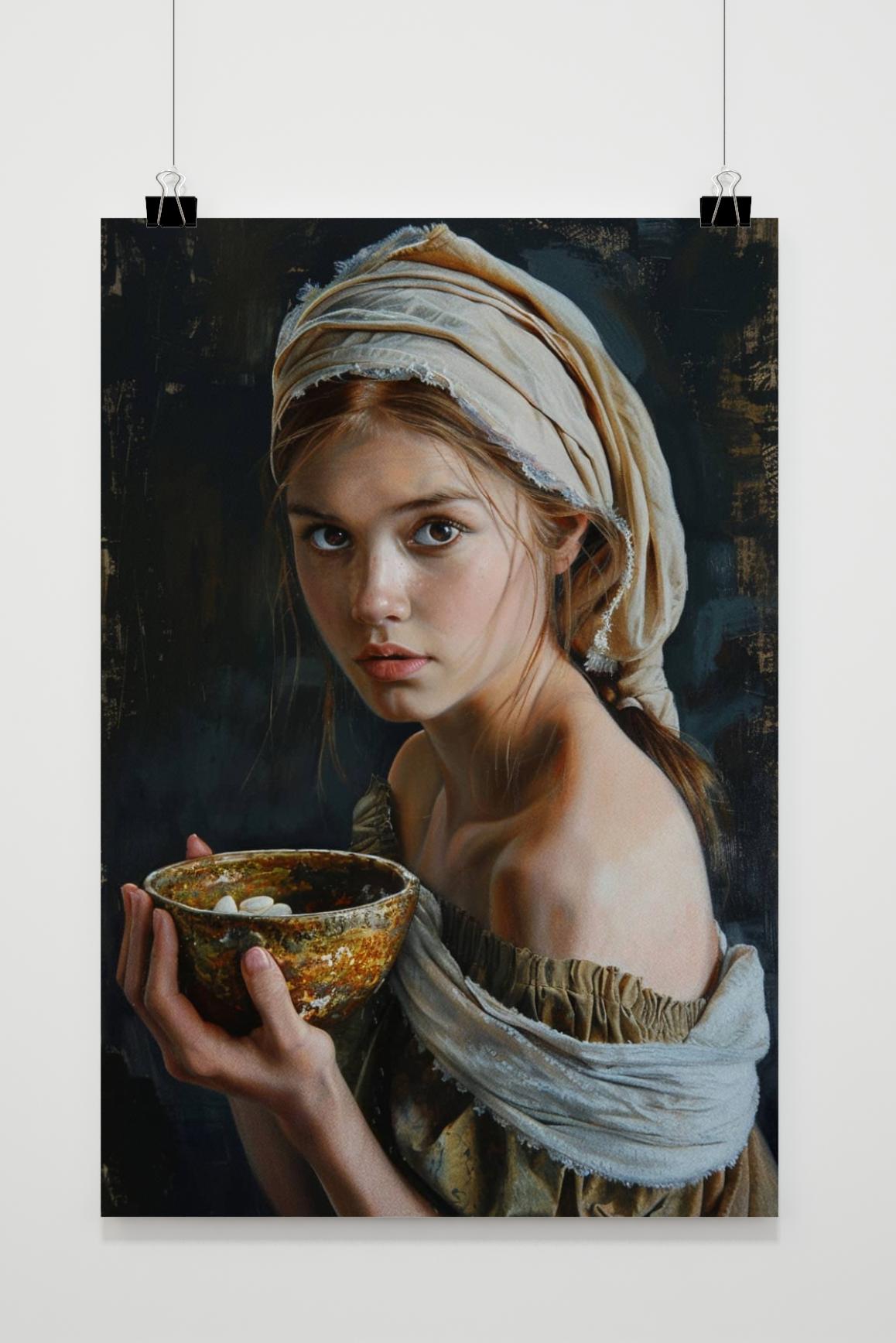 Affiche Portrait de Jeune Paysanne de 25 Artstreet