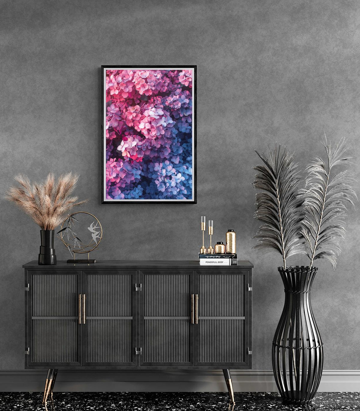 Fleurs d'Hortensia dans un intérieur