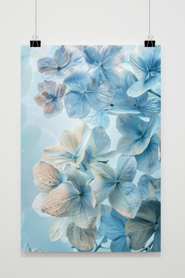 Blaue Blumen Poster