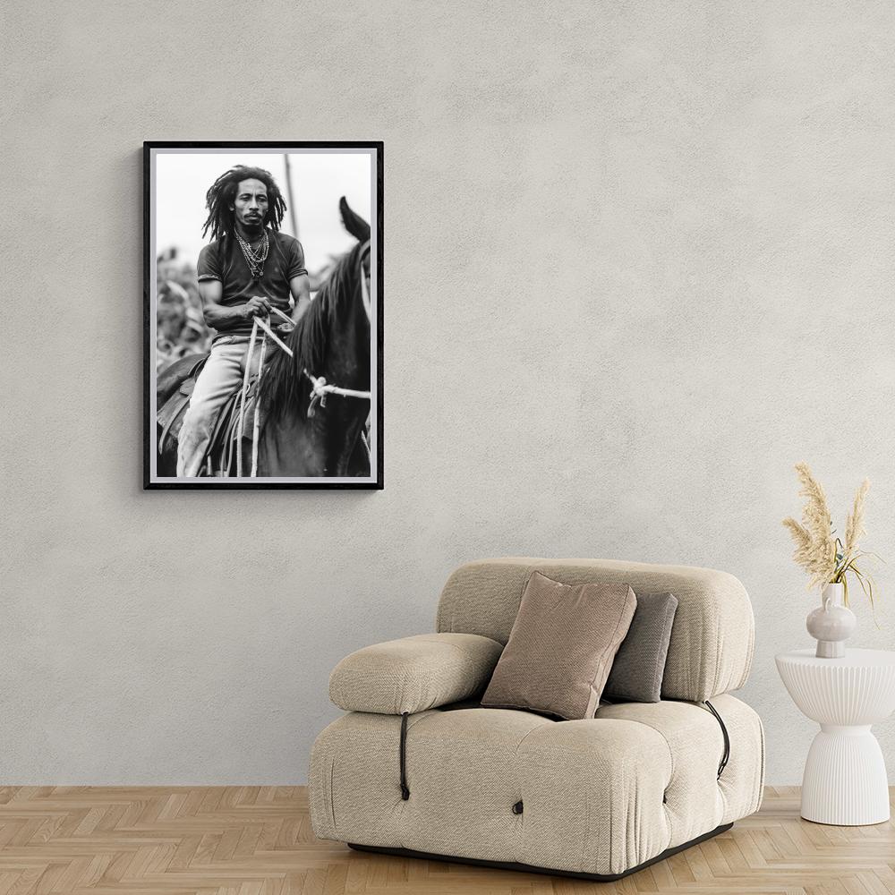 Bob Marley Cheval dans un intérieur