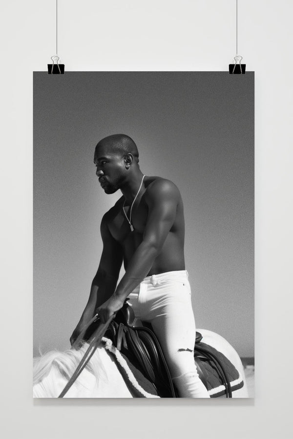 Póster Kanye West a Caballo