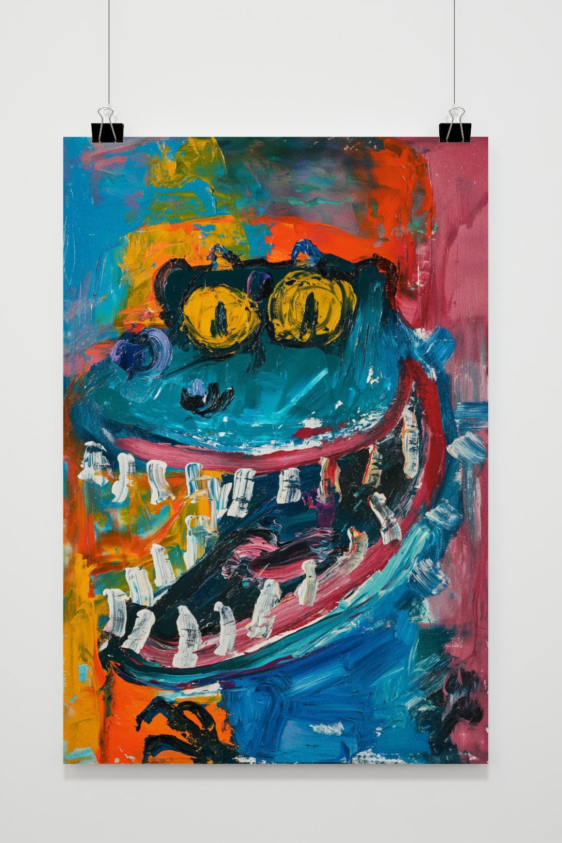 Affiche Crocodile Aquarelle de 25 Artstreet
