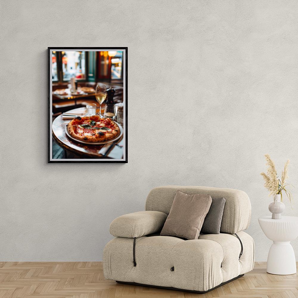 Pizza Napolitaine dans un intérieur