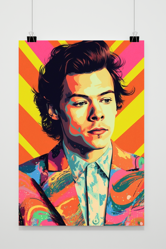 Póster Harry Styles Retro de 25 Artstreet