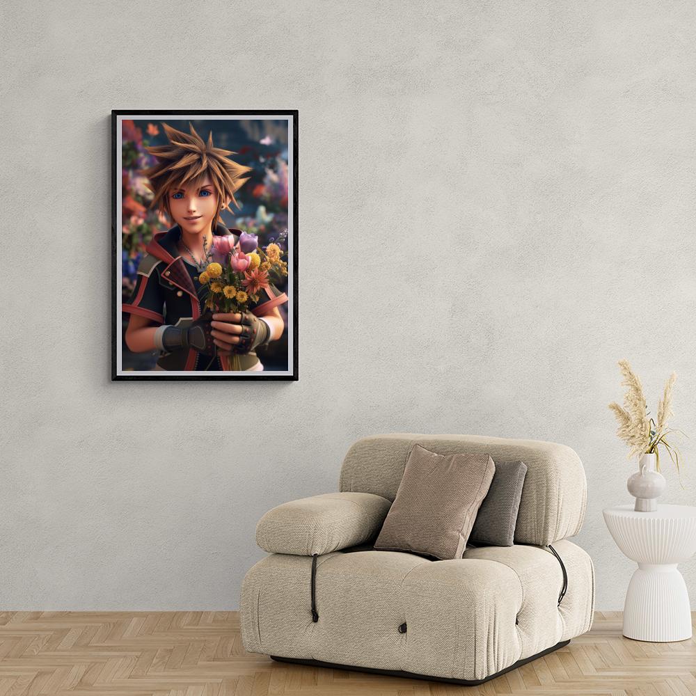 Sora Kingdom Hearts dans un intérieur