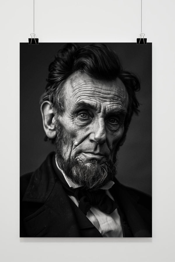 Abraham Lincoln Black and White poster
