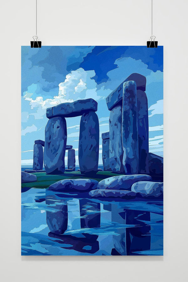 Póster Stonehenge Acuarela