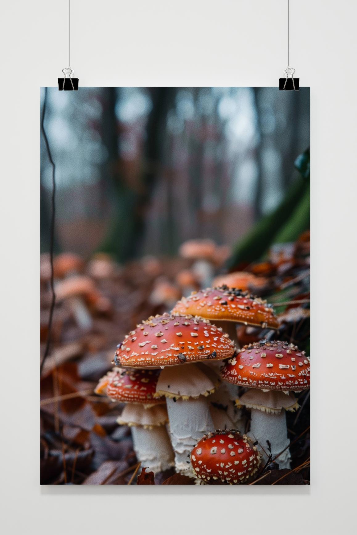 Affiche Forêt de Champignons de 25 Artstreet