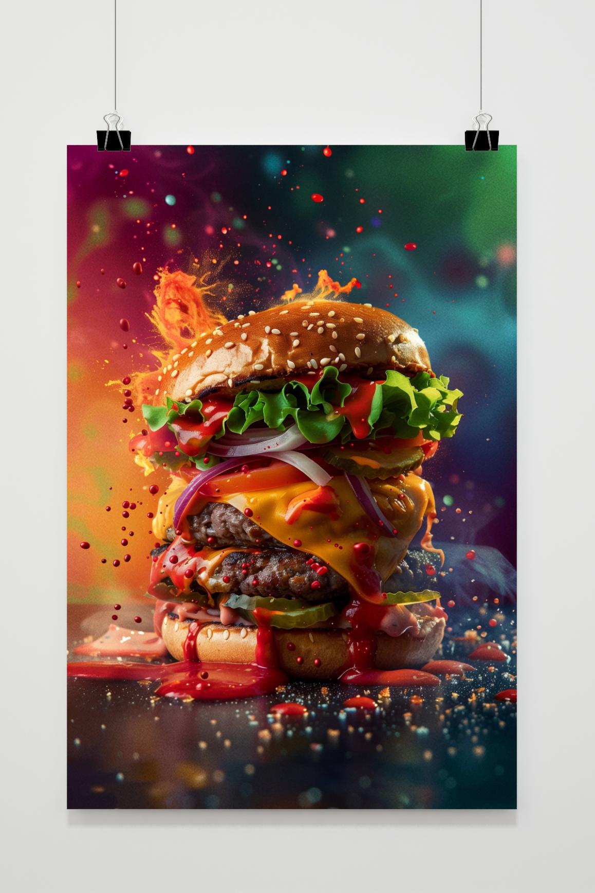 Affiche Hamburger Géant de 25 Artstreet