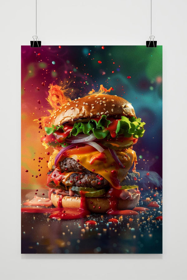 Gigantische Hamburger poster